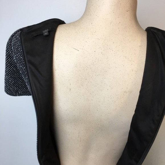 TIBI Birdeye Knit Dress Fit & Flare Black/White 2 - Picture 8 of 11